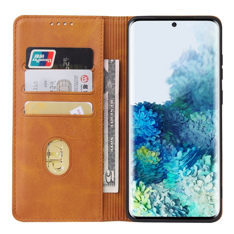 For Samsung Galaxy S20+ Calf Texture Magnetic Horizontal Flip Leather Case with Holder & Card Slots & Wallet