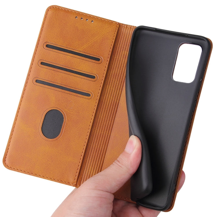 For Samsung Galaxy S20+ Calf Texture Magnetic Horizontal Flip Leather Case with Holder & Card Slots & Wallet