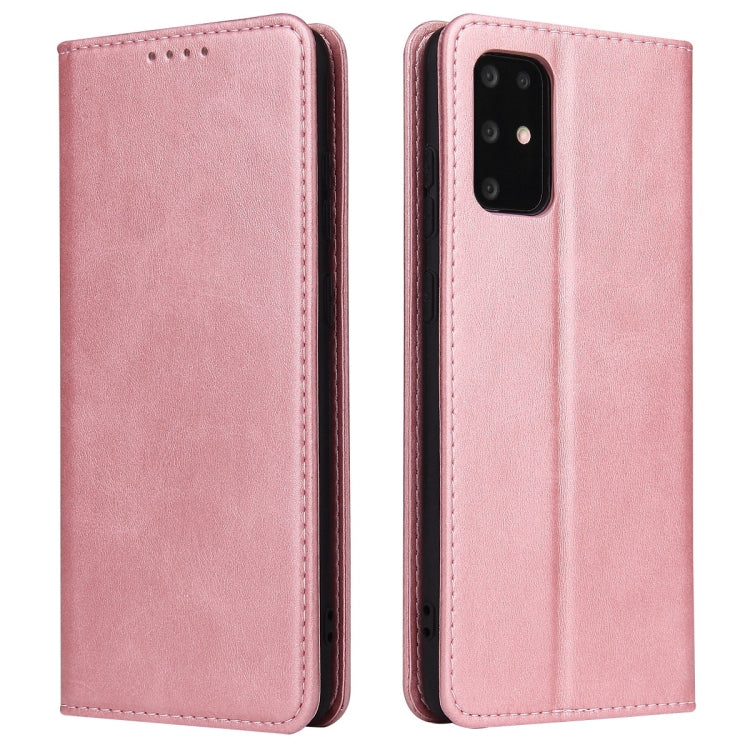 For Samsung Galaxy S20+ Calf Texture Magnetic Horizontal Flip Leather Case with Holder & Card Slots & Wallet