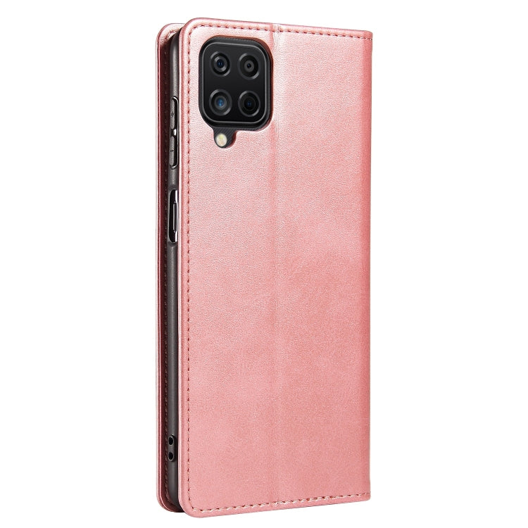 For Samsung Galaxy A12 Calf Texture Magnetic Horizontal Flip Leather Case with Holder & Card Slots & Wallet