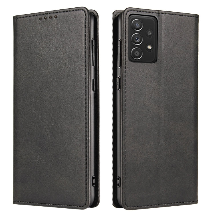 For Samsung Galaxy A52 5G / 4G Calf Texture Magnetic Horizontal Flip Leather Case with Holder & Card Slots & Wallet