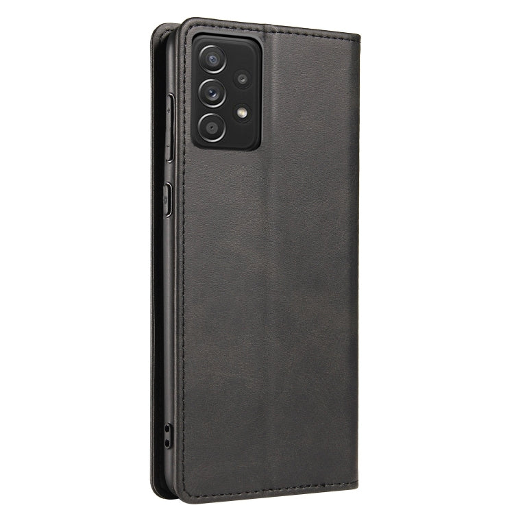 For Samsung Galaxy A52 5G / 4G Calf Texture Magnetic Horizontal Flip Leather Case with Holder & Card Slots & Wallet