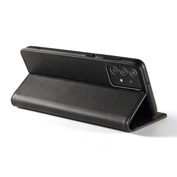 For Samsung Galaxy A52 5G / 4G Calf Texture Magnetic Horizontal Flip Leather Case with Holder & Card Slots & Wallet