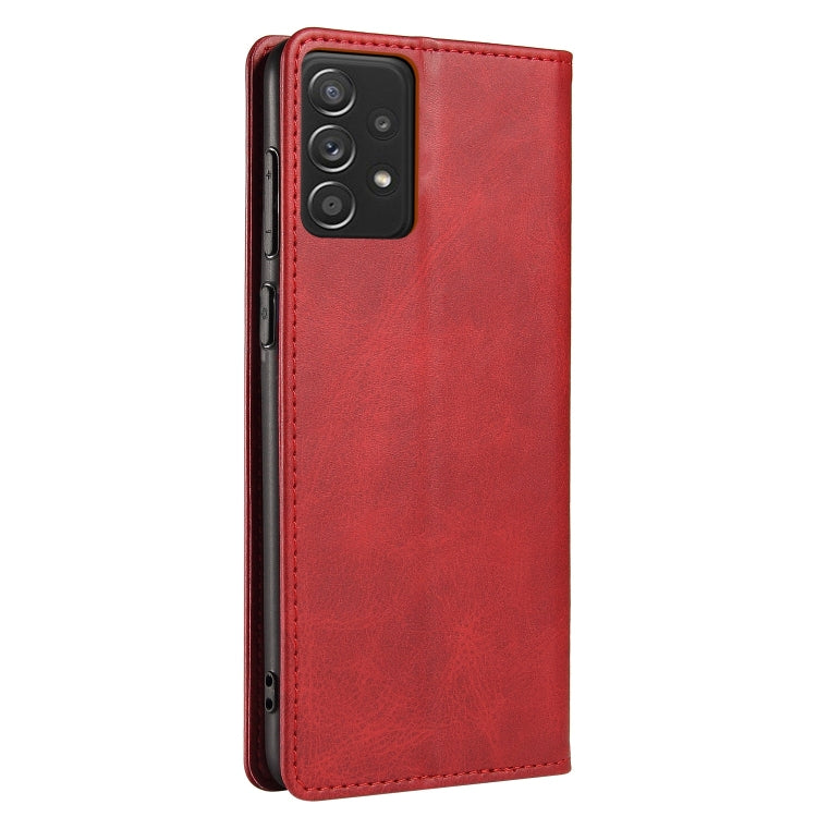 For Samsung Galaxy A52 5G / 4G Calf Texture Magnetic Horizontal Flip Leather Case with Holder & Card Slots & Wallet