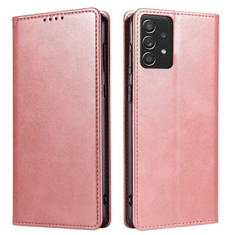 For Samsung Galaxy A52 5G / 4G Calf Texture Magnetic Horizontal Flip Leather Case with Holder & Card Slots & Wallet
