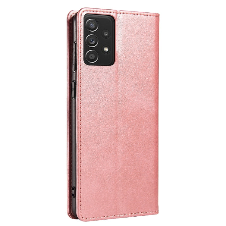 For Samsung Galaxy A52 5G / 4G Calf Texture Magnetic Horizontal Flip Leather Case with Holder & Card Slots & Wallet