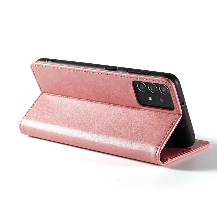 For Samsung Galaxy A52 5G / 4G Calf Texture Magnetic Horizontal Flip Leather Case with Holder & Card Slots & Wallet
