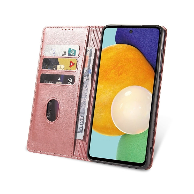 For Samsung Galaxy A52 5G / 4G Calf Texture Magnetic Horizontal Flip Leather Case with Holder & Card Slots & Wallet