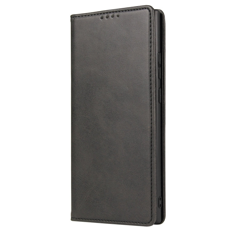 For Samsung Galaxy Note20 Ultra Calf Texture Magnetic Horizontal Flip Leather Case with Holder & Card Slots & Wallet