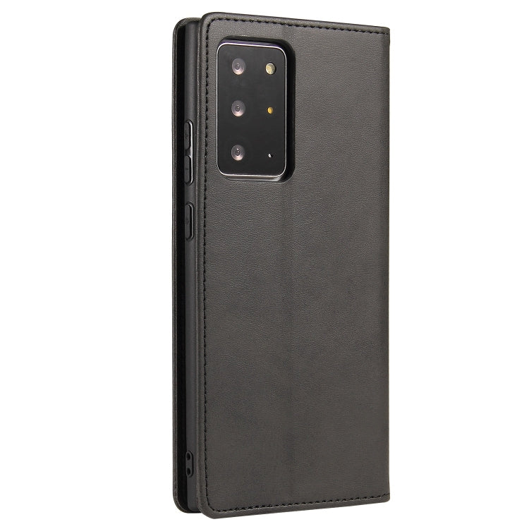 For Samsung Galaxy Note20 Ultra Calf Texture Magnetic Horizontal Flip Leather Case with Holder & Card Slots & Wallet