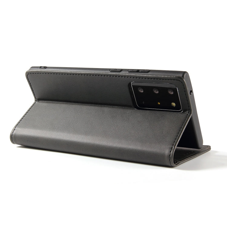 For Samsung Galaxy Note20 Ultra Calf Texture Magnetic Horizontal Flip Leather Case with Holder & Card Slots & Wallet