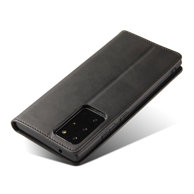 For Samsung Galaxy Note20 Ultra Calf Texture Magnetic Horizontal Flip Leather Case with Holder & Card Slots & Wallet