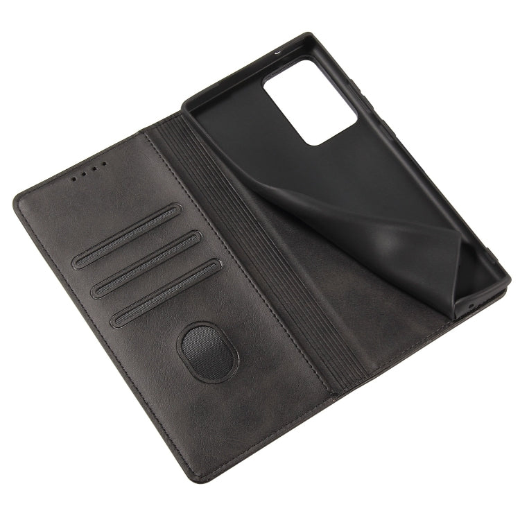 For Samsung Galaxy Note20 Ultra Calf Texture Magnetic Horizontal Flip Leather Case with Holder & Card Slots & Wallet