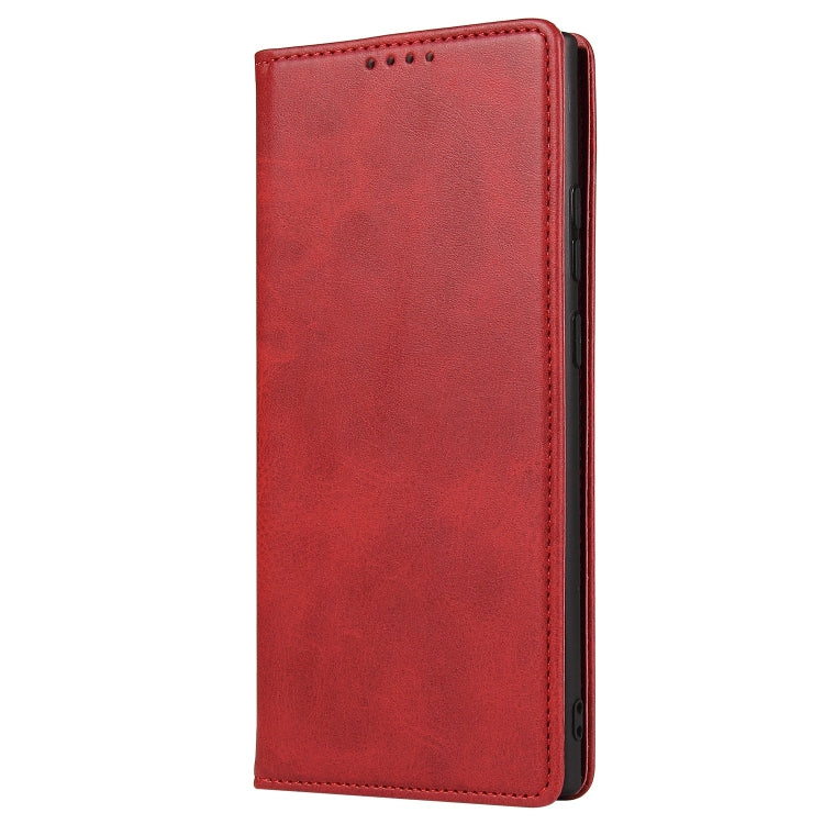 For Samsung Galaxy Note20 Ultra Calf Texture Magnetic Horizontal Flip Leather Case with Holder & Card Slots & Wallet