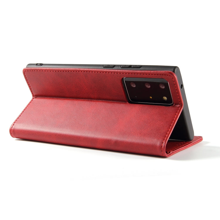 For Samsung Galaxy Note20 Ultra Calf Texture Magnetic Horizontal Flip Leather Case with Holder & Card Slots & Wallet