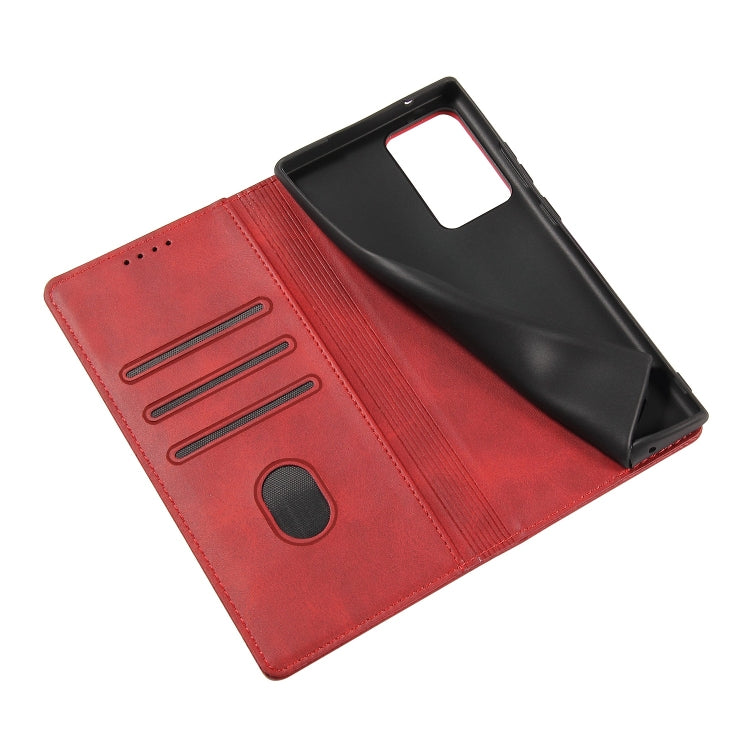 For Samsung Galaxy Note20 Ultra Calf Texture Magnetic Horizontal Flip Leather Case with Holder & Card Slots & Wallet