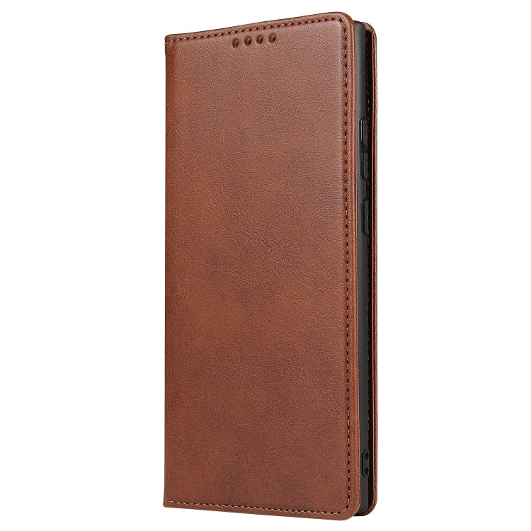 For Samsung Galaxy Note20 Ultra Calf Texture Magnetic Horizontal Flip Leather Case with Holder & Card Slots & Wallet