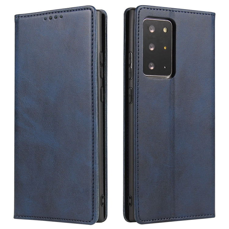 For Samsung Galaxy Note20 Ultra Calf Texture Magnetic Horizontal Flip Leather Case with Holder & Card Slots & Wallet
