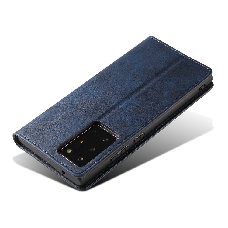 For Samsung Galaxy Note20 Ultra Calf Texture Magnetic Horizontal Flip Leather Case with Holder & Card Slots & Wallet