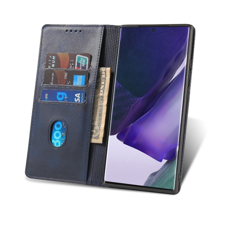 For Samsung Galaxy Note20 Ultra Calf Texture Magnetic Horizontal Flip Leather Case with Holder & Card Slots & Wallet