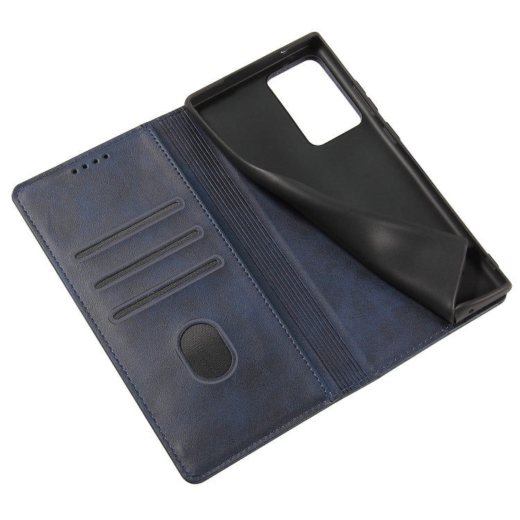 For Samsung Galaxy Note20 Ultra Calf Texture Magnetic Horizontal Flip Leather Case with Holder & Card Slots & Wallet