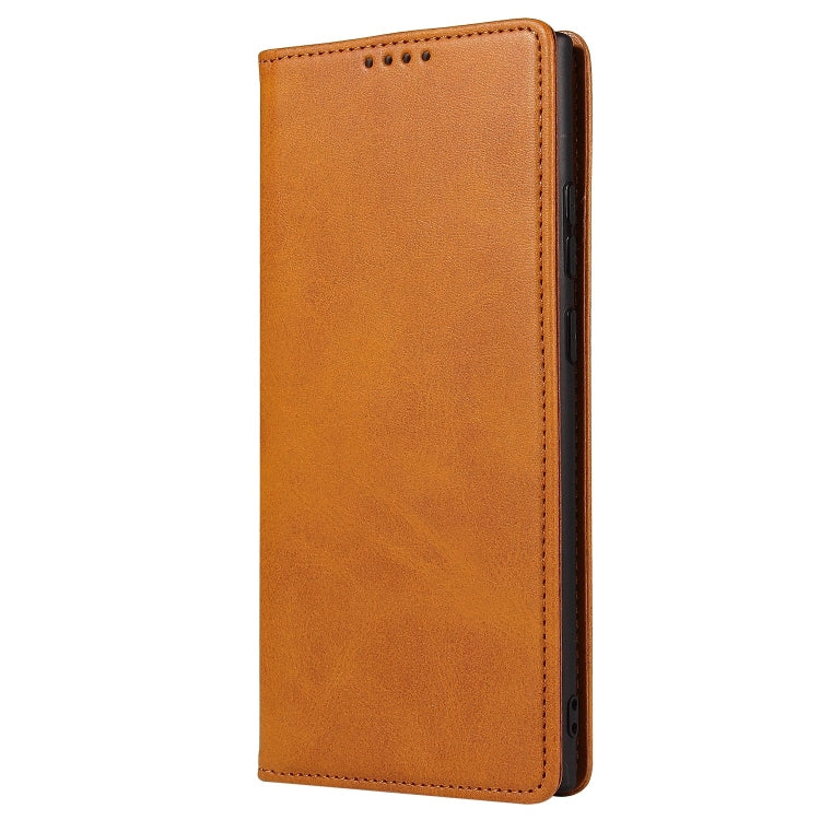 For Samsung Galaxy Note20 Ultra Calf Texture Magnetic Horizontal Flip Leather Case with Holder & Card Slots & Wallet