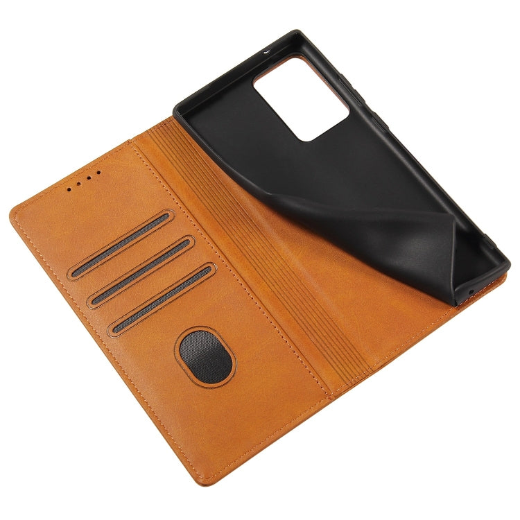 For Samsung Galaxy Note20 Ultra Calf Texture Magnetic Horizontal Flip Leather Case with Holder & Card Slots & Wallet