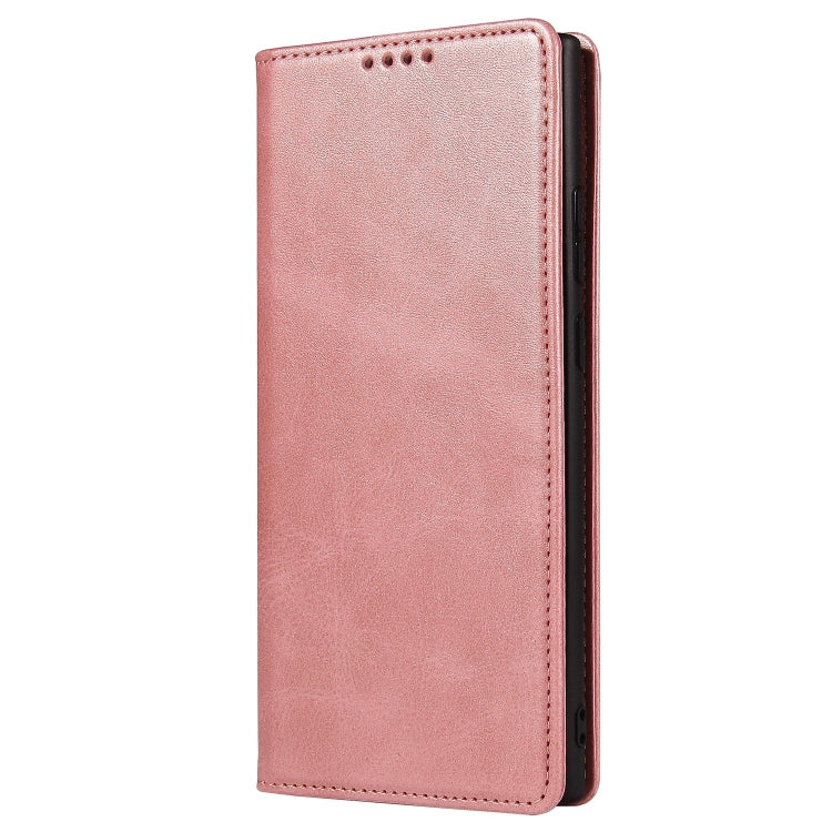 For Samsung Galaxy Note20 Ultra Calf Texture Magnetic Horizontal Flip Leather Case with Holder & Card Slots & Wallet
