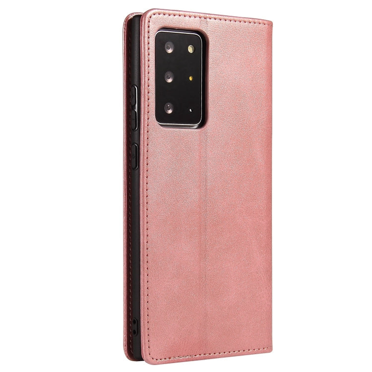 For Samsung Galaxy Note20 Ultra Calf Texture Magnetic Horizontal Flip Leather Case with Holder & Card Slots & Wallet