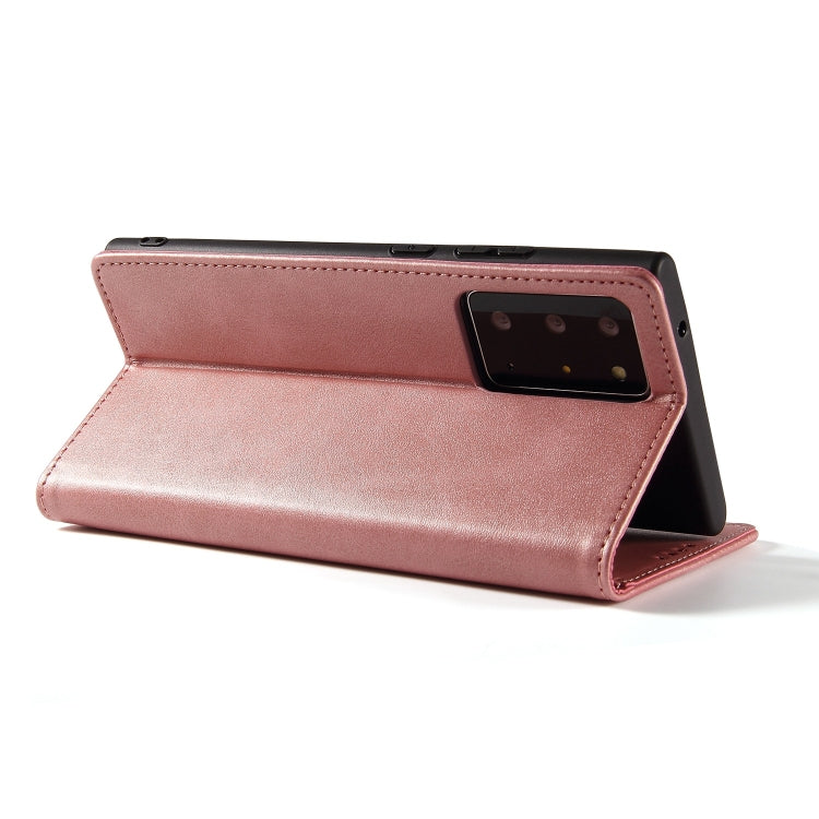 For Samsung Galaxy Note20 Ultra Calf Texture Magnetic Horizontal Flip Leather Case with Holder & Card Slots & Wallet