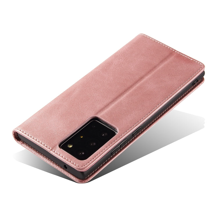 For Samsung Galaxy Note20 Ultra Calf Texture Magnetic Horizontal Flip Leather Case with Holder & Card Slots & Wallet