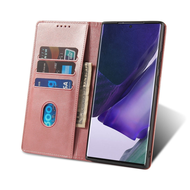 For Samsung Galaxy Note20 Ultra Calf Texture Magnetic Horizontal Flip Leather Case with Holder & Card Slots & Wallet