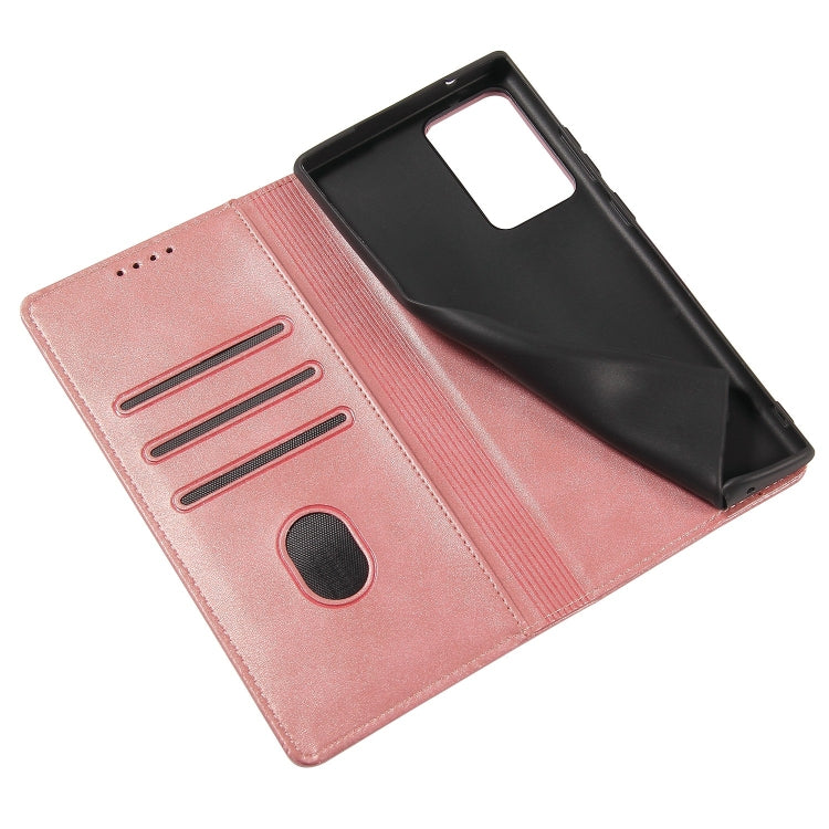 For Samsung Galaxy Note20 Ultra Calf Texture Magnetic Horizontal Flip Leather Case with Holder & Card Slots & Wallet