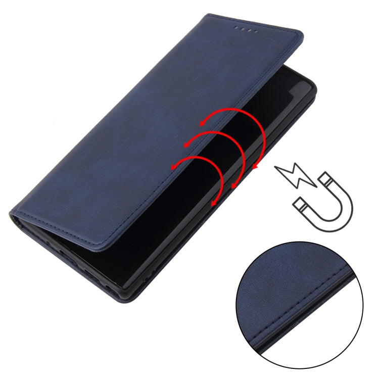 For Samsung Galaxy Note10+ Calf Texture Magnetic Horizontal Flip Leather Case with Holder & Card Slots & Wallet