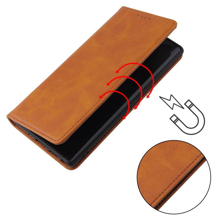 For Samsung Galaxy Note10+ Calf Texture Magnetic Horizontal Flip Leather Case with Holder & Card Slots & Wallet