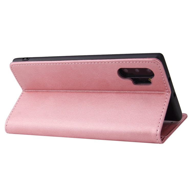 For Samsung Galaxy Note10+ Calf Texture Magnetic Horizontal Flip Leather Case with Holder & Card Slots & Wallet