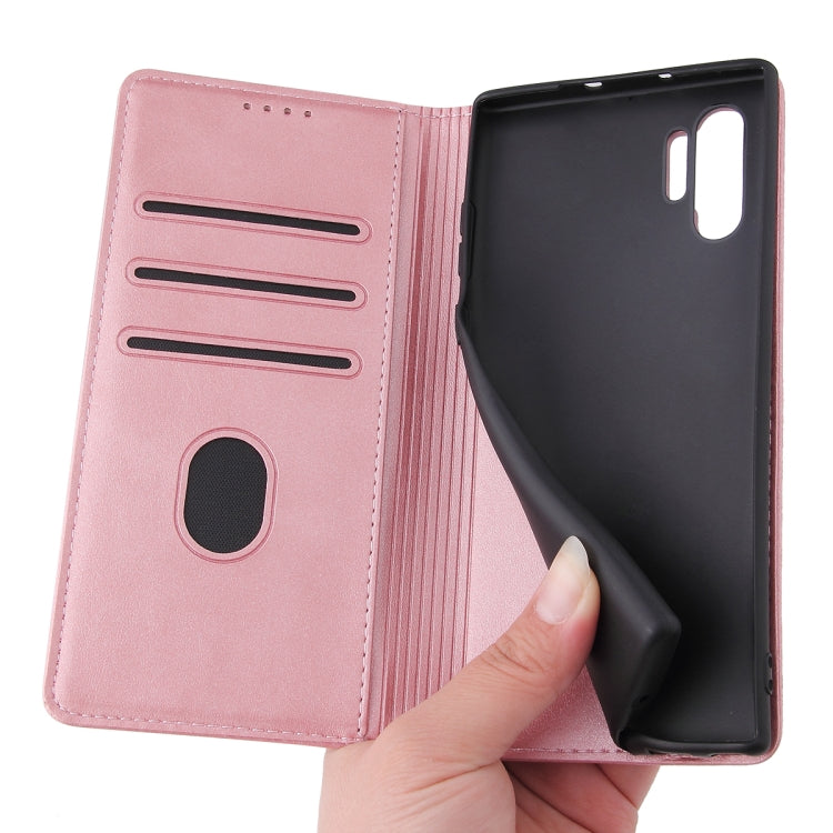 For Samsung Galaxy Note10+ Calf Texture Magnetic Horizontal Flip Leather Case with Holder & Card Slots & Wallet