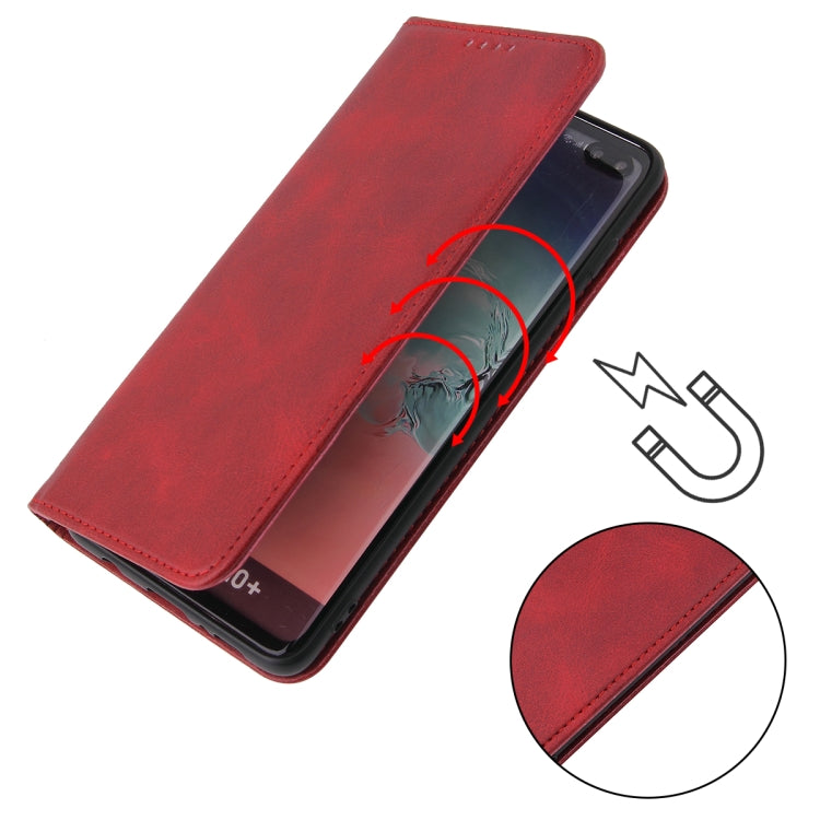 For Samsung Galaxy S10 Calf Texture Magnetic Horizontal Flip Leather Case with Holder & Card Slots & Wallet