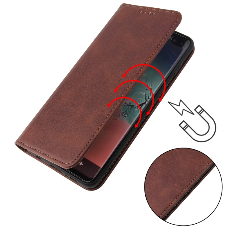 For Samsung Galaxy S10 Calf Texture Magnetic Horizontal Flip Leather Case with Holder & Card Slots & Wallet