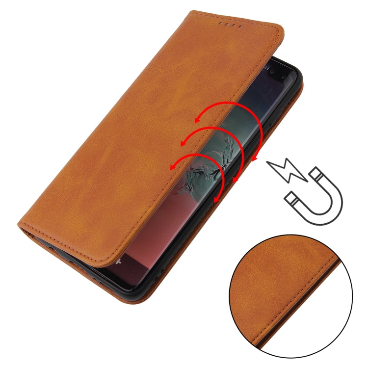 For Samsung Galaxy S10 Calf Texture Magnetic Horizontal Flip Leather Case with Holder & Card Slots & Wallet