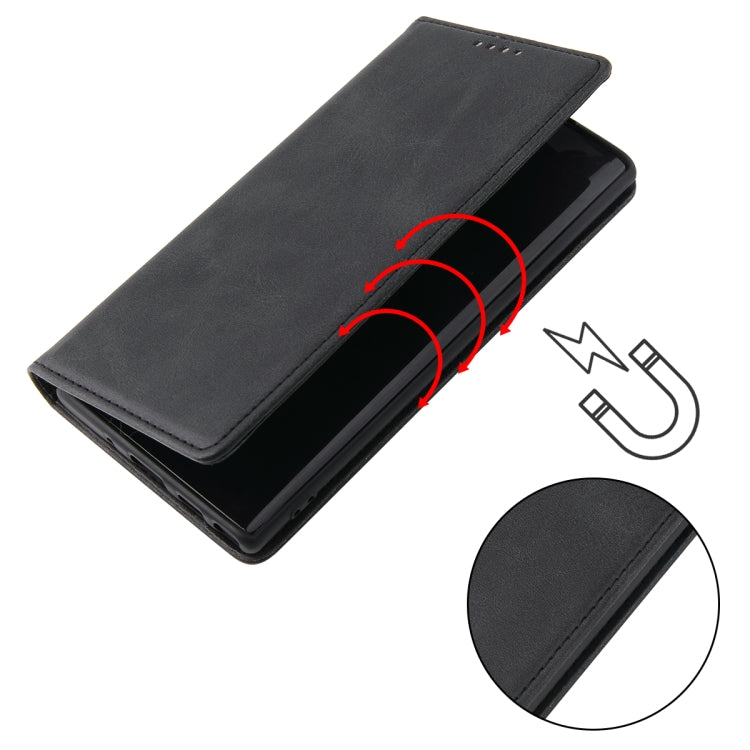 For Samsung Galaxy Note10 Calf Texture Magnetic Horizontal Flip Leather Case with Holder & Card Slots & Wallet