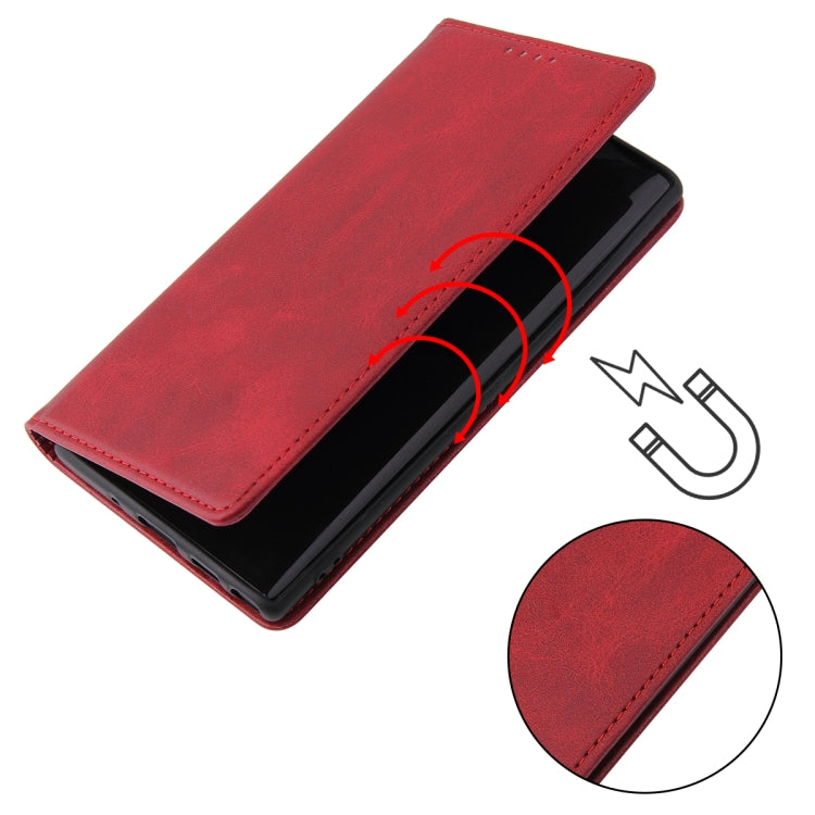 For Samsung Galaxy Note10 Calf Texture Magnetic Horizontal Flip Leather Case with Holder & Card Slots & Wallet
