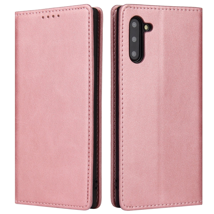 For Samsung Galaxy Note10 Calf Texture Magnetic Horizontal Flip Leather Case with Holder & Card Slots & Wallet