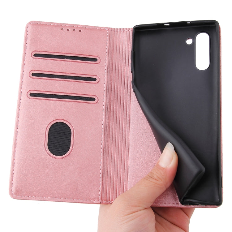 For Samsung Galaxy Note10 Calf Texture Magnetic Horizontal Flip Leather Case with Holder & Card Slots & Wallet