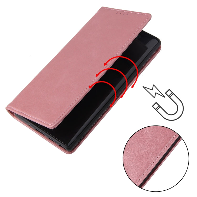 For Samsung Galaxy Note10 Calf Texture Magnetic Horizontal Flip Leather Case with Holder & Card Slots & Wallet