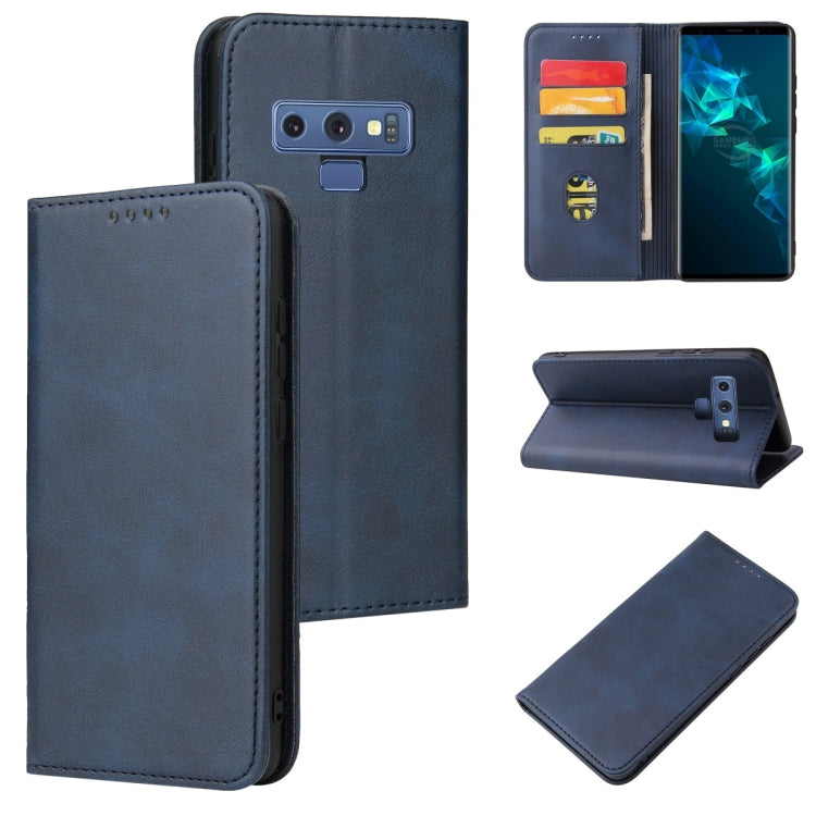 For Samsung Galaxy Note9 Calf Texture Magnetic Horizontal Flip Leather Case with Holder & Card Slots & Wallet