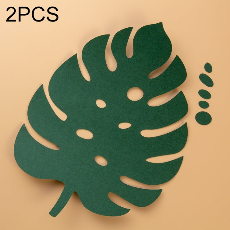 2 PCS Monstera Leaves 23x17cm Creative Leaves Paper Cutting Shooting Props Papercut Jewelry Cosmetics Background Photo Photography Props