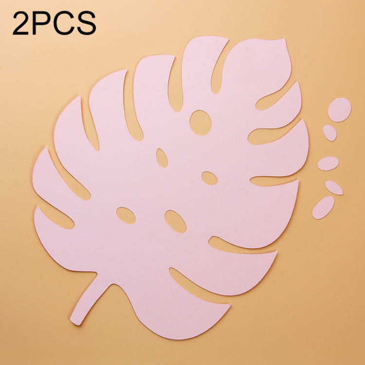 2 PCS Monstera Leaves 23x17cm Creative Leaves Paper Cutting Shooting Props Papercut Jewelry Cosmetics Background Photo Photography Props