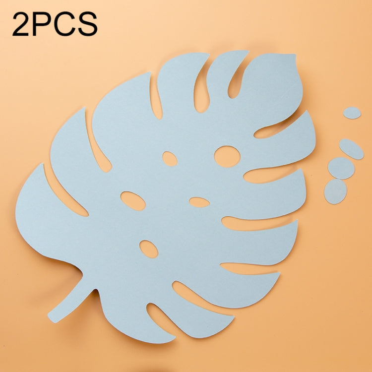 2 PCS Monstera Leaves 23x17cm Creative Leaves Paper Cutting Shooting Props Papercut Jewelry Cosmetics Background Photo Photography Props