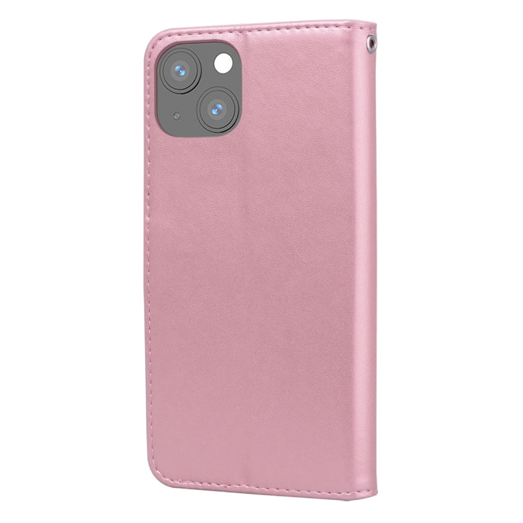 For iPhone 13 mini Rose Embossed Horizontal Flip PU Leather Case with Holder & Card Slots & Wallet